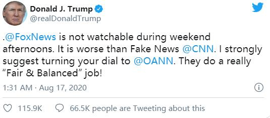 特朗普推特截图