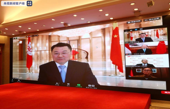 △外交部驻港特派员谢锋出席“香港—印尼：共启商机”视频对话会并致辞