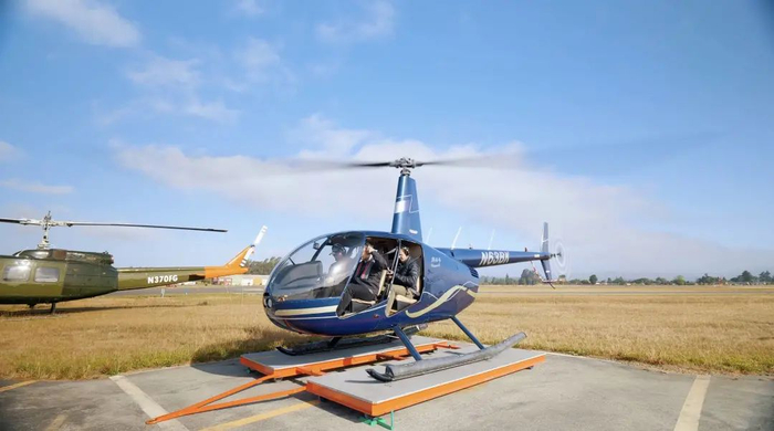 翻拍 Big Sur 壁纸用到的直升机。图片来自：ANDREW LEVITT