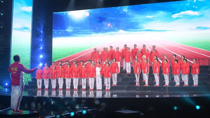 国家体育总局体育之声老年合唱团演出现场