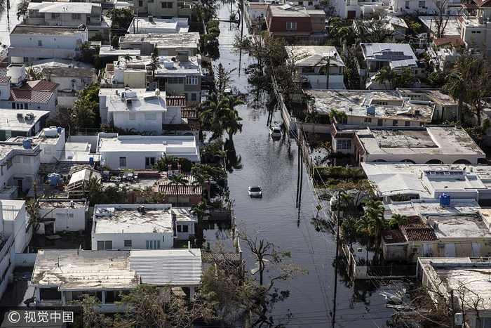 遭灾之后的波多黎各 图源：视觉中国