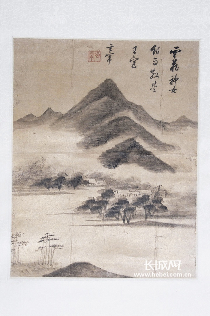 《云山图轴》（局部）明 董其昌。河北博物院供图