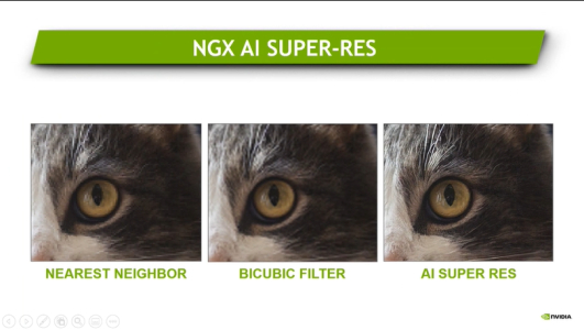 ▲英伟达NGX升高分辨率