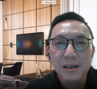 ▲英伟达专业可视化亚太区业务主管沈威致欢迎辞