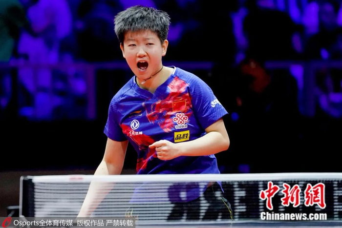 资料图：孙颖莎豪夺奥运模拟赛三冠。图片来源：Osports全体育图片社