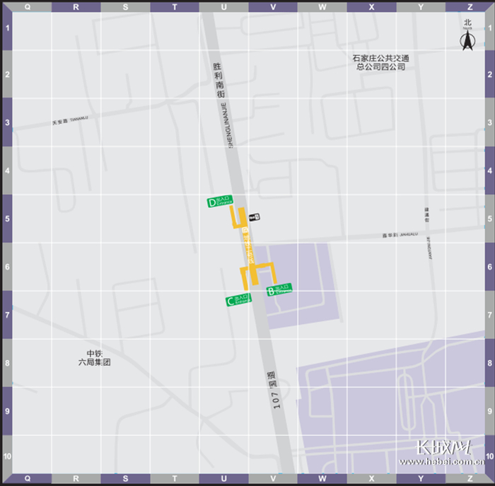 嘉华路站出入口位置示意图。
