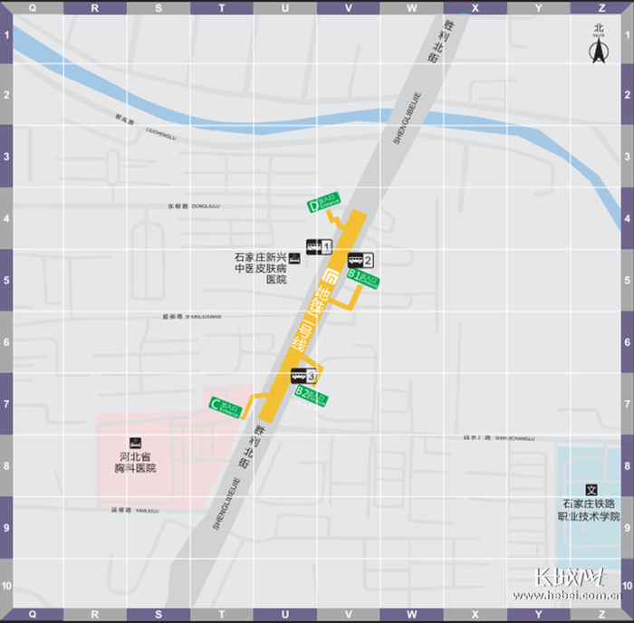 柳辛庄站出入口位置示意图。