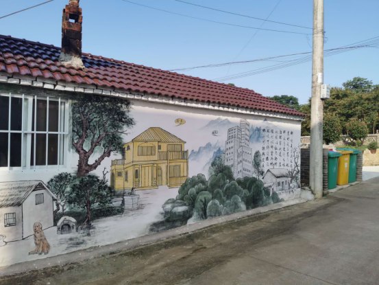 图为桃园村文化墙绘一瞥