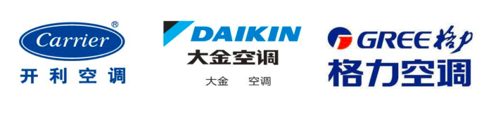 ▲图1：美日中空调制造代表品牌。