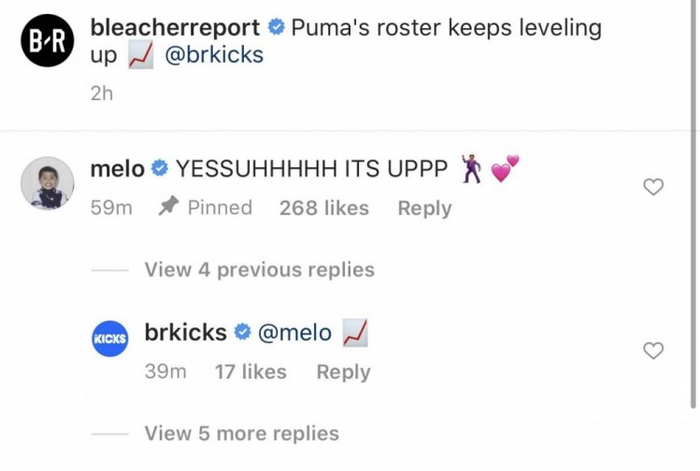 （BR：彪马的阵容等级又将上升了；拉梅洛：是的，上升上升）