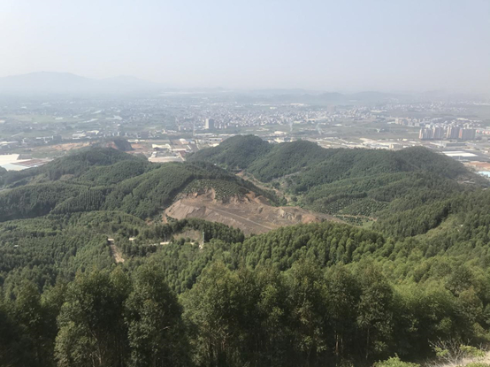 环保人士拍摄的大脊岭抗战纪念公园现场&nbsp; 拍摄者供图