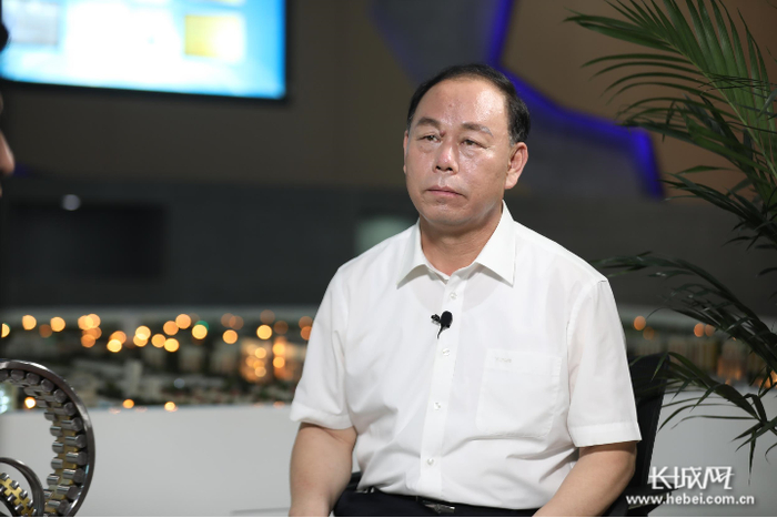 临西县委书记王海军接受长城网记者专访。长城网记者 刘潇 摄