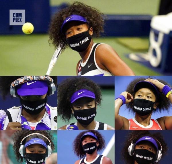 大坂直美戴了7个不同的口罩声援遇害黑人。