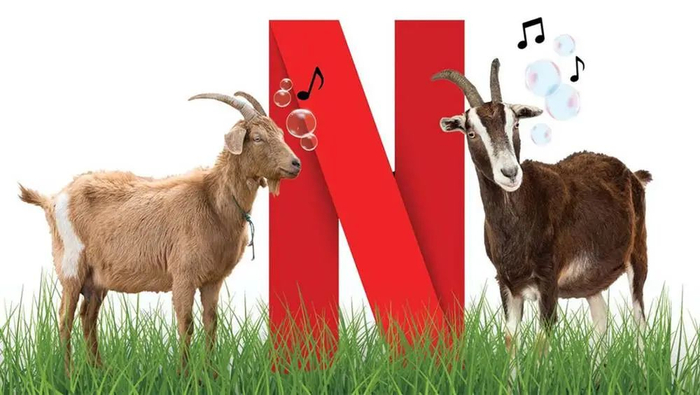 网友想象的带有山羊音和起泡声的 Netflix 音效. 图片来自：hollywoodreporter.com
