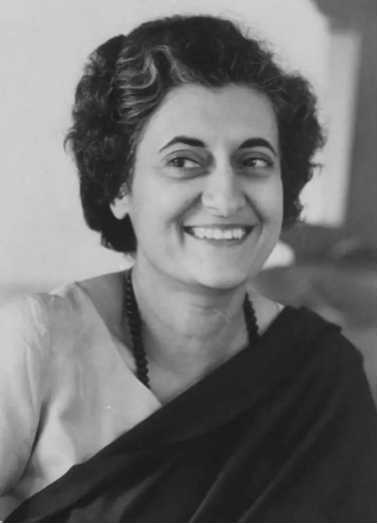 图为印度第一位女总理、尼赫鲁之女英迪拉·甘地。图源：澎湃新闻