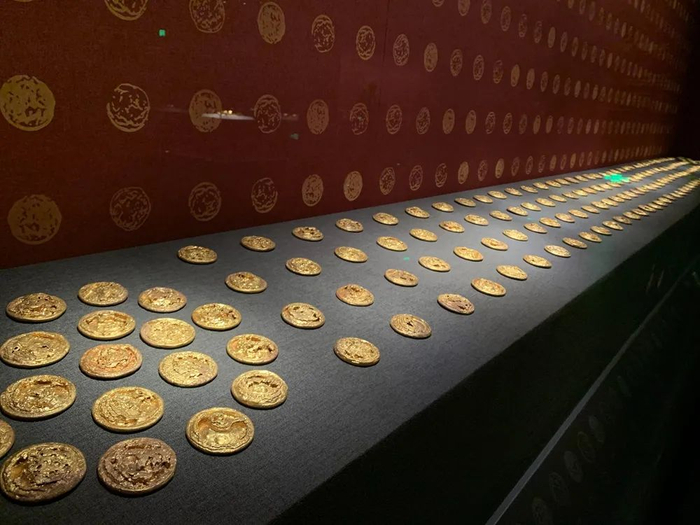 海昏侯墓中出土的金器。李韵涵 摄