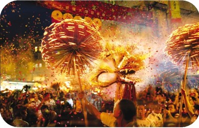 “大坑舞火龙”是国家级非物质文化遗产，每年中秋节期间会在香港大坑社区登场。（资料图片）