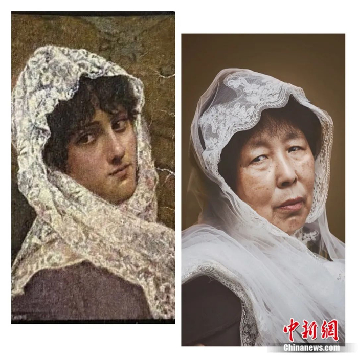 《戴头纱的少女》。上海杨浦区福利院供图