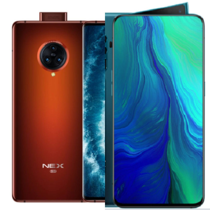 OPPO（右）、vivo的升降式摄像头采用了不同的设计，最终都是全面屏呈现 图片来自于wonda mobile