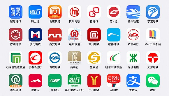 部分交通出行扫码APP &nbsp; 制图：唐俊