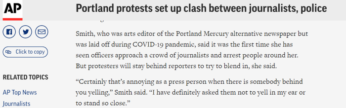  （截图来自美联社的报道）