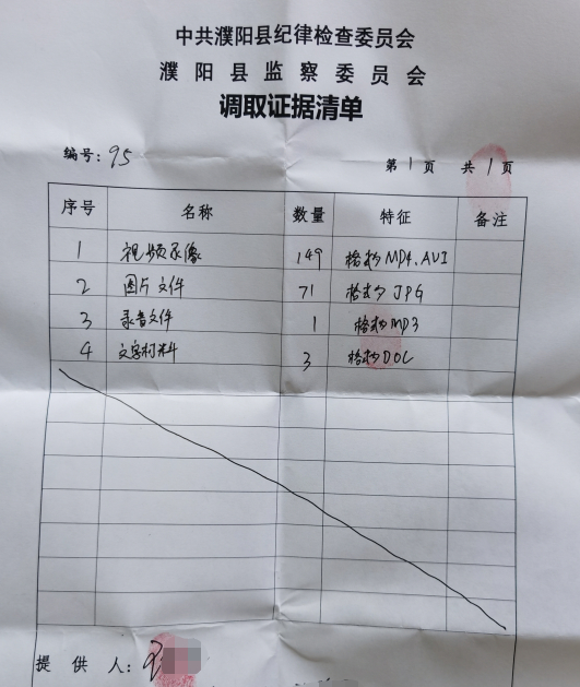  ▲9月4日，濮阳县监察委员会调取了刘某某等司机此前偷偷拍摄的“行贿”视频。