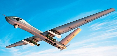 国产高性能无人机。（飞行效果图）