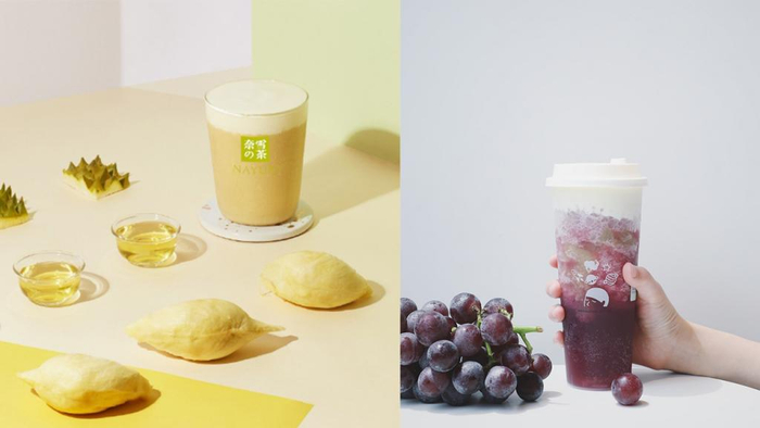 来源：网络，图为喜茶奈雪产品