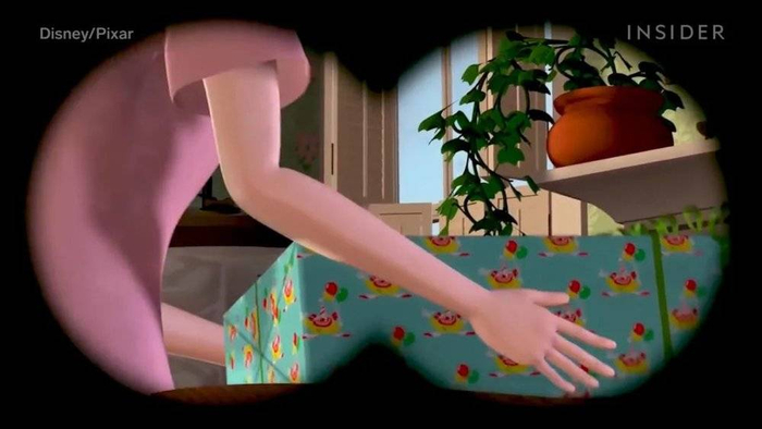 《玩具总动员1》从玩具角度看人类的镜头