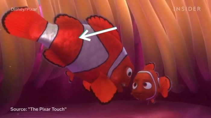 小丑鱼身上使用的半透明工具