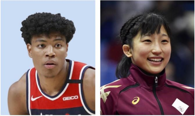 △日本代表团开幕式旗手将由男子篮球运动员八村塁和女子摔跤运动员须崎优衣担任