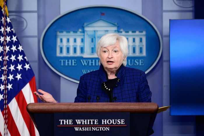 美国财长耶伦，外媒图