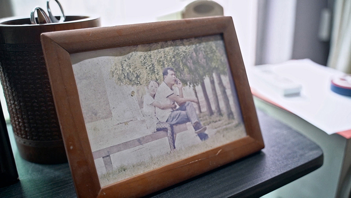 张海超与女儿合影