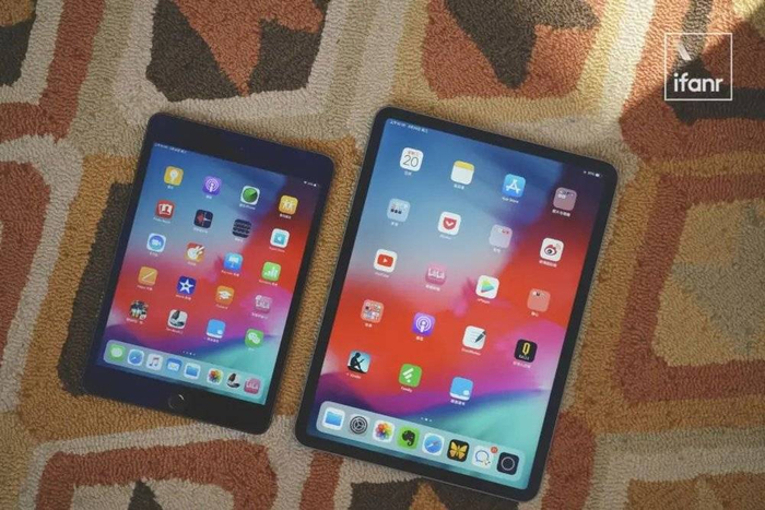 ▲iPad mini 5 与 11 英寸 iPad Pro