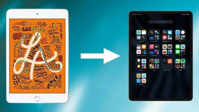 ▲iPad mini 5 到全面屏 iPad mini 6.图片来自：Appleinsider