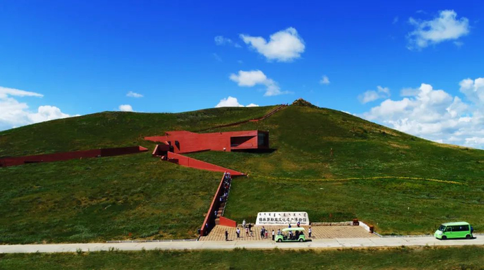 锡林郭勒文化遗产博物馆外景航拍。博物馆供图