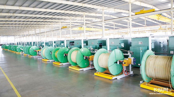 景县中美特种橡胶有限公司高压胶管车间。薛城 摄