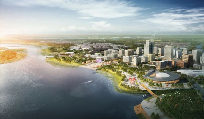 萍河生态休闲景观带意向图