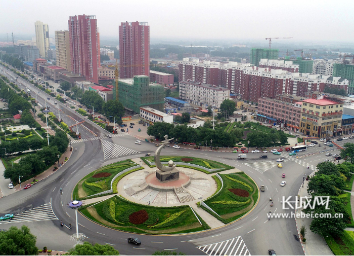 深州城区鸟瞰图。