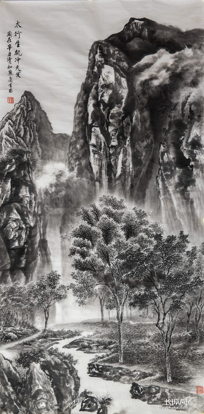 焦庆生作品《太行生气冲天发》