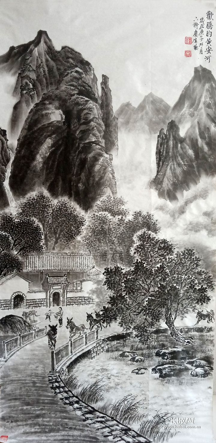 焦庆生作品《欢腾的黄安河》