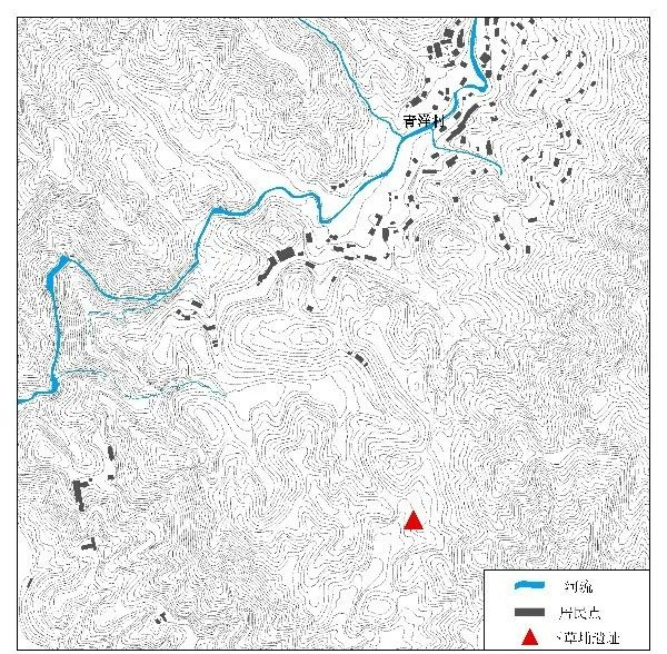 安溪青阳下草埔冶铁遗址位置图（高勇制图）
