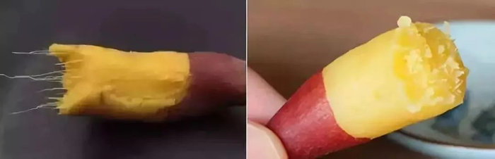 （右边为正宗天目山小香薯）