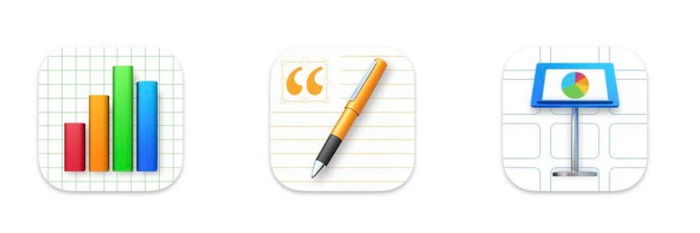 ▲&nbsp;目前的 macOS iWork 图标