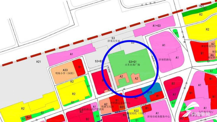 根据《济南市城市轨道交通第二期建设规划示意图》，沿经一路走行的地铁6号线穿过火车站南广场，规划在广场东侧设地铁济南站。