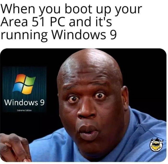 许多人觉得，现在51区的电脑里还在用着Windows9