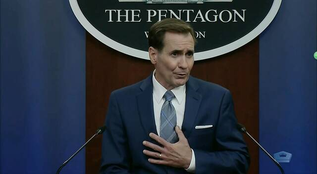 ·五角大楼发言人柯比回应卡里米的提问。
