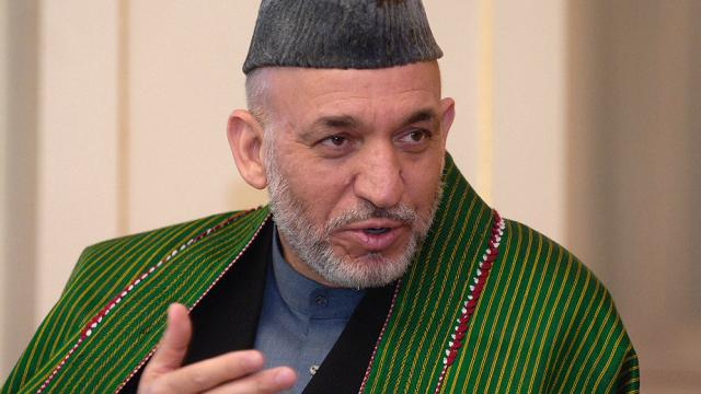 ·阿富汗前总统卡尔扎伊。