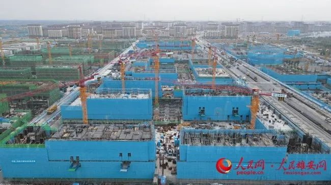 雄安·金湖未来城项目第三标段建设现场。中建二局供图