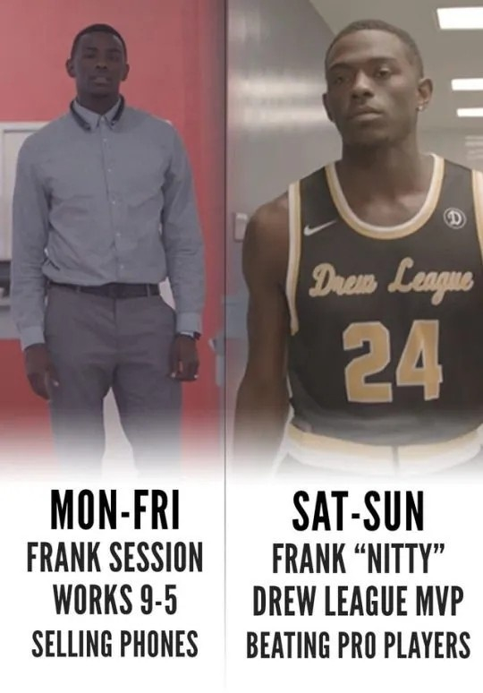 （周一到周五卖手机，周六日教职业球员做人）